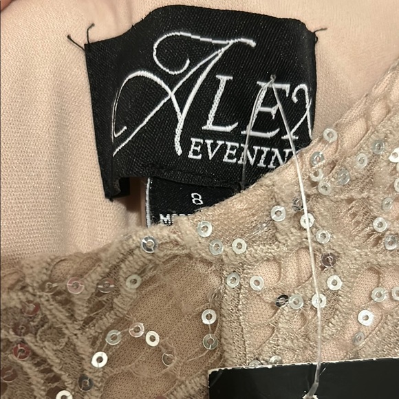 Alex Evenings Brown Ruched Sequin Gown NWT - Picture 7 of 7